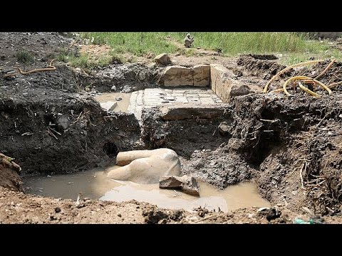  اكتشاف تمثالين ملكيين لرمسيس الثاني وسيتي الثاني