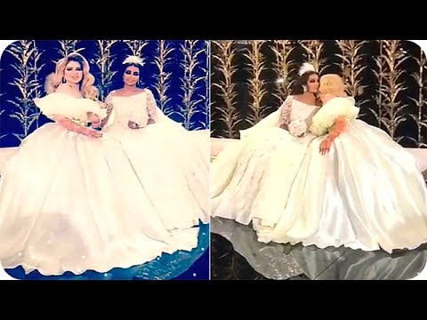 شاهد فستان حليمة بولند الأسطوري في حفلة زفاف العنود الحربي