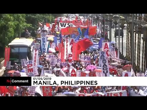 عمال فلبينيون يطالبون الحكومة بتحسين أوضاع العمل